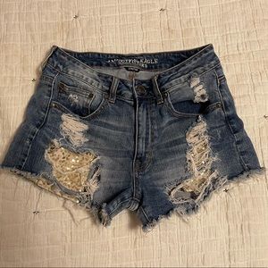 American eagle high waisted shorts